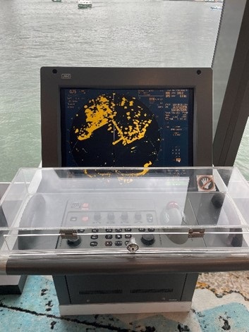 Through the radar, we observed the locations and sailing directions of ships across Victoria Harbour.